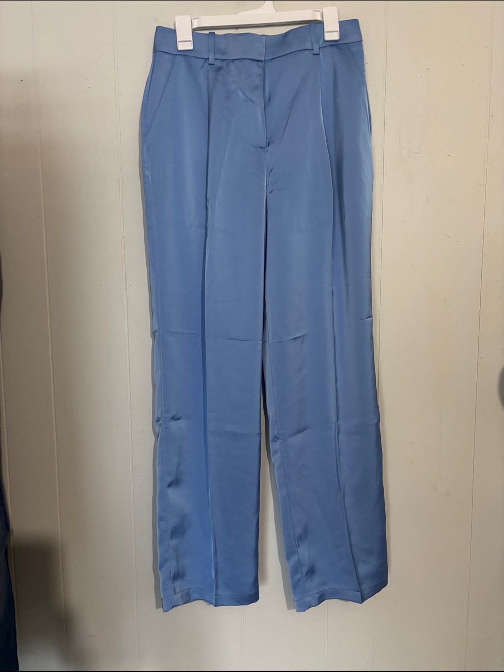 Calvin Klein Sky Blue Straight-Leg Dress Pants